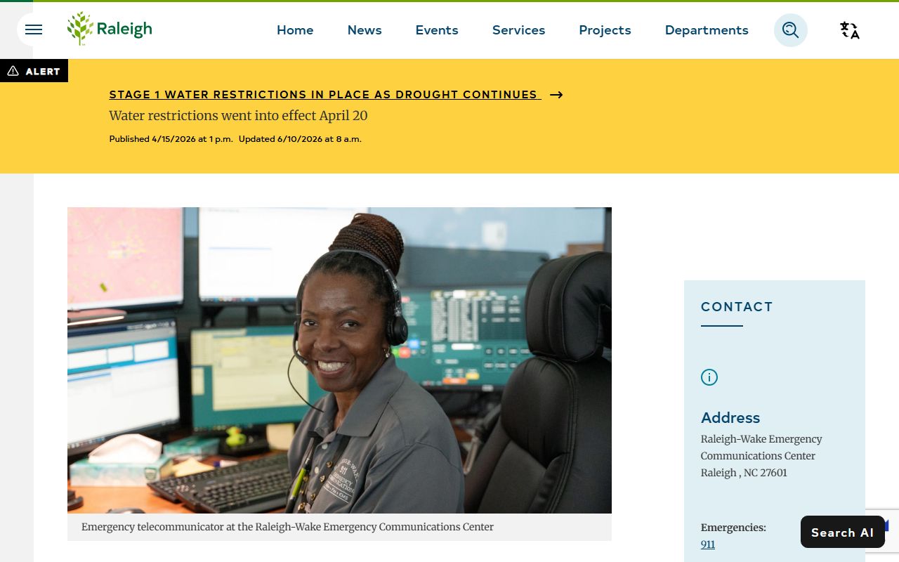 Wake County phone directory Raleigh-Wake emergency communications numbers