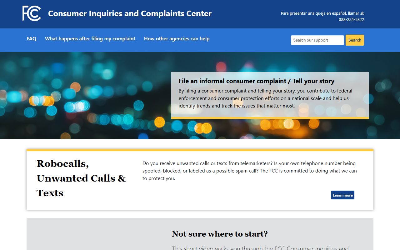 Wake County area code FCC Consumer Complaint Center reference